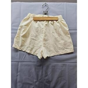 Women’s Yellow Elastic Waist Shorts Size M Lightweight Lounge Casual Unbranded